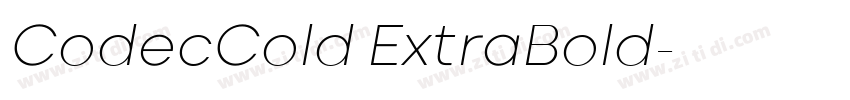 CodecCold ExtraBold字体转换 CodecCold ExtraBold字体转换
